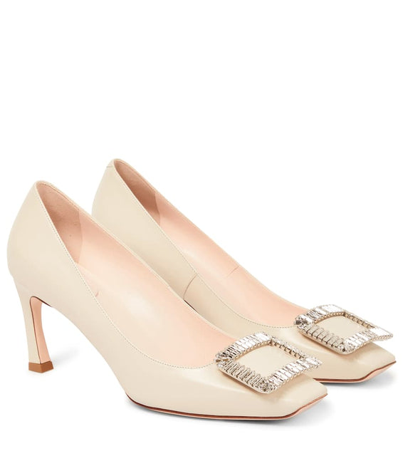 Roger Vivier Trompette Strass 70 leather pumps