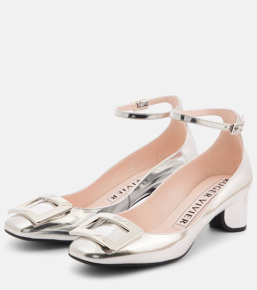 Roger Vivier U Look 45 metallic leather pumps