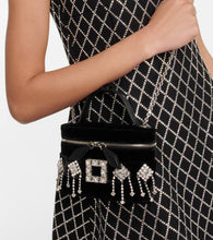 Roger Vivier Vanity Small embellished velvet crossbody bag