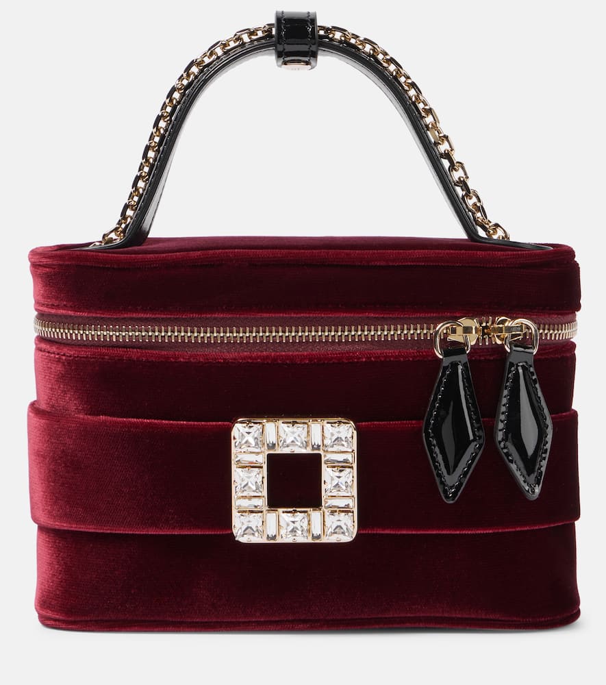 Roger Vivier Velvet vanity bag. Shop Roger Vivier Top-Handle Bags for women now.