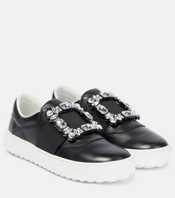 Roger Vivier Very Vivier embellished leather sneakers