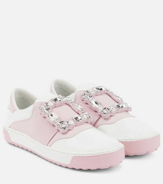 Roger Vivier Very Vivier embellished leather sneakers