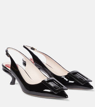 Roger Vivier Virgule leather slingback pumps - Roger Vivier Virgule 皮革露跟高跟鞋