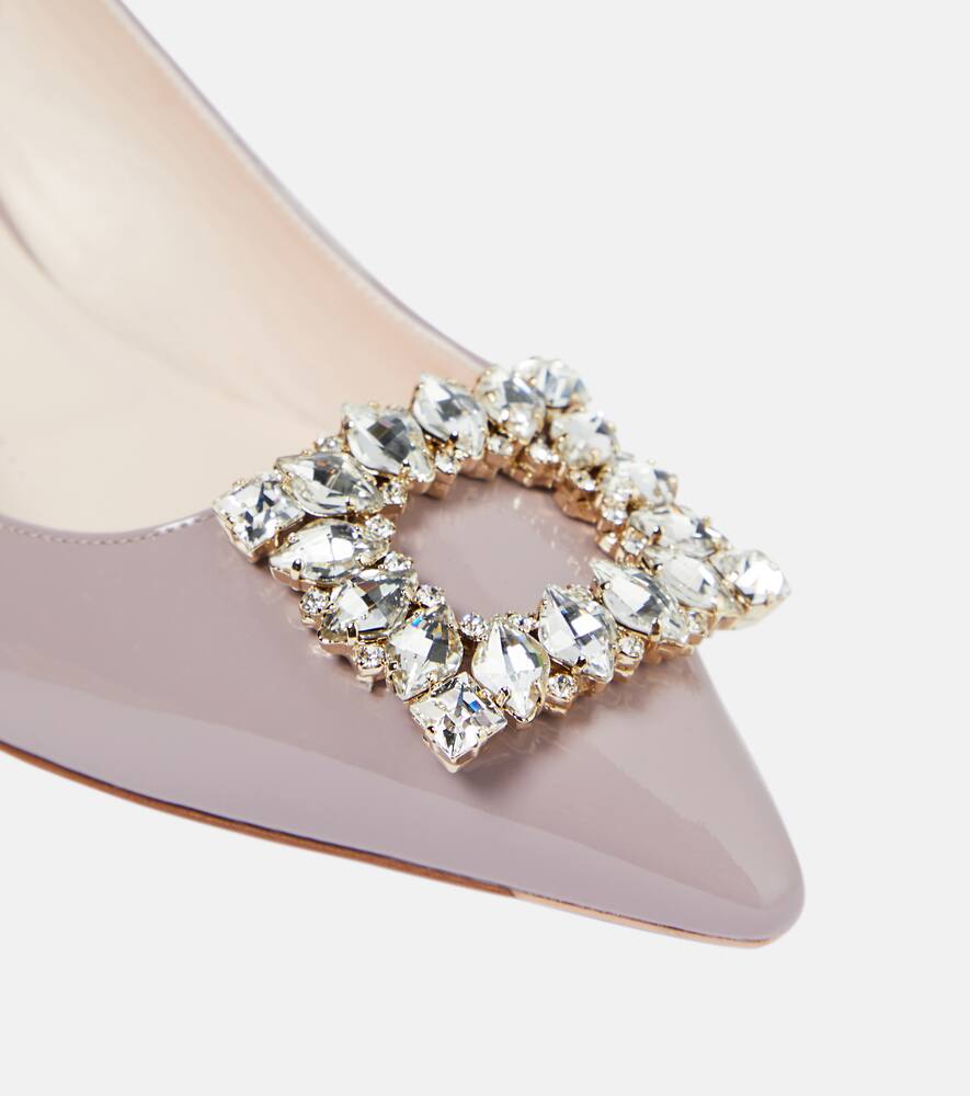 Roger Vivier Virgule patent leather slingback pumps