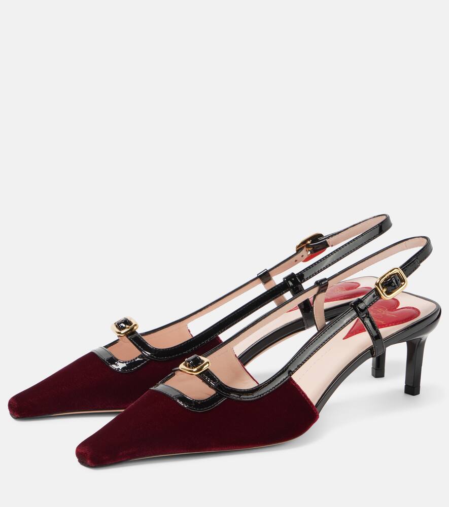 Roger Vivier Viv' Canard 55 velvet slingback pumps