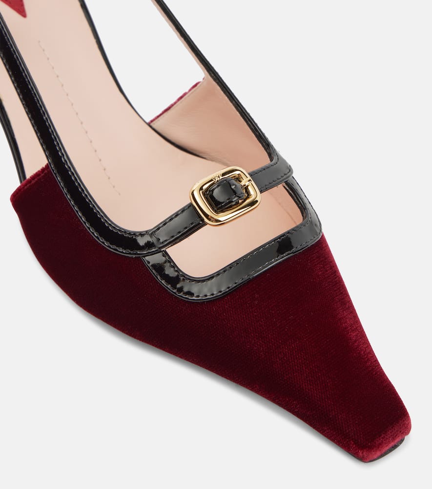 Roger Vivier Viv' Canard 55 velvet slingback pumps