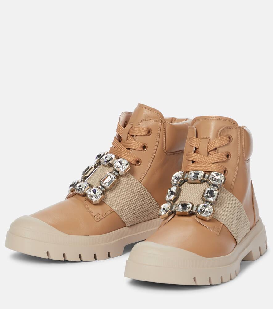Roger Vivier Viv Desert leather ankle boots