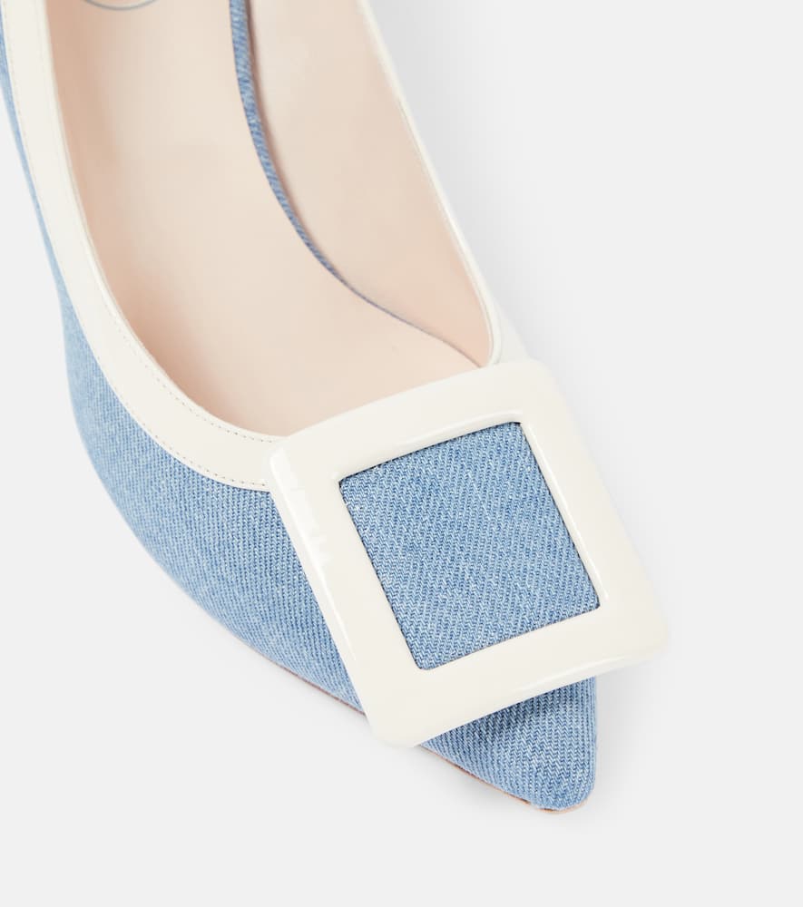 Roger Vivier Viv' In The City leather-trimmed pumps