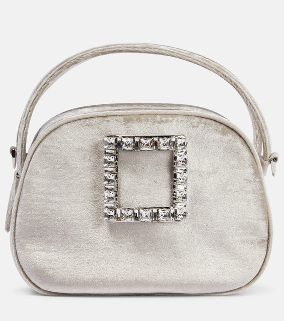 Roger Vivier Viv' Ladybug velvet shoulder bag. Shop Roger Vivier Top-Handle Bags for women now.