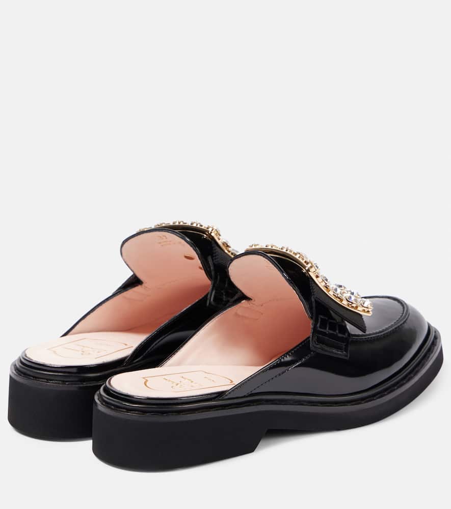 Roger Vivier Viv' Rangers embellished leather mules