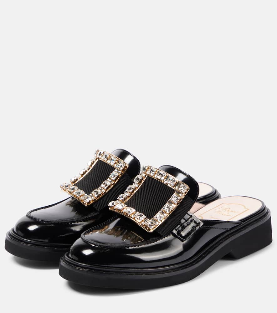 Roger Vivier Viv' Rangers embellished leather mules