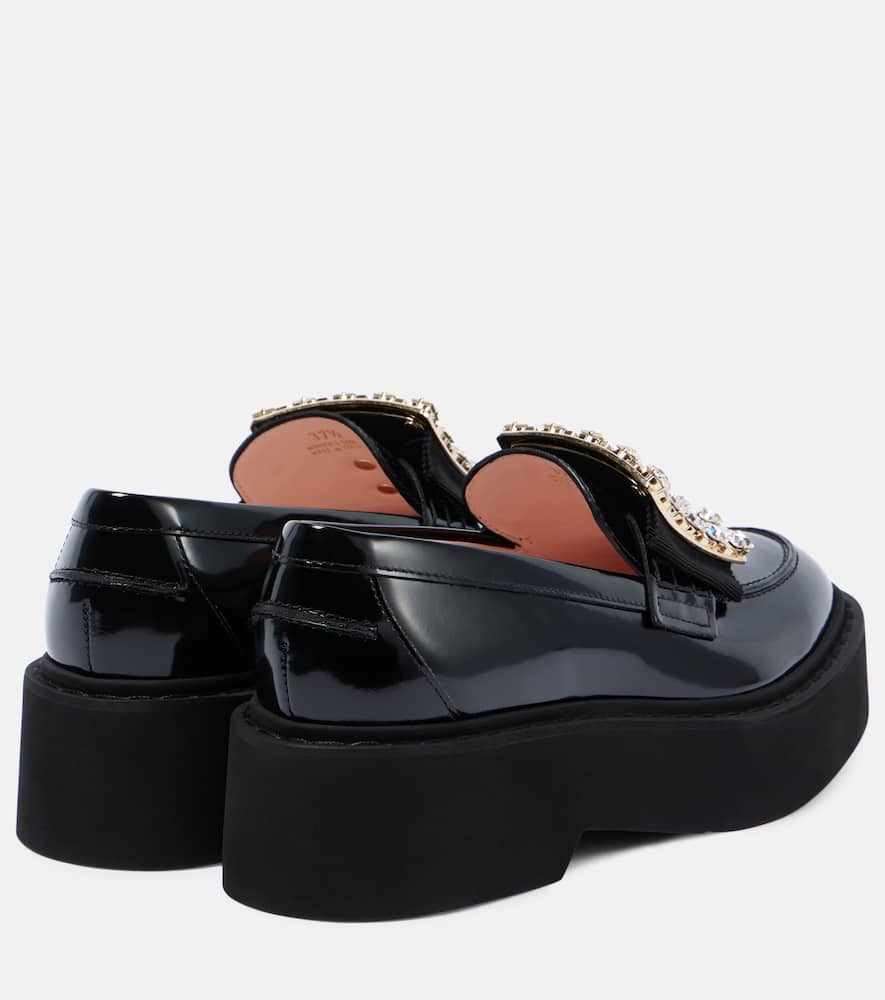 Roger Vivier Viv' Rangers embellished platform loafers