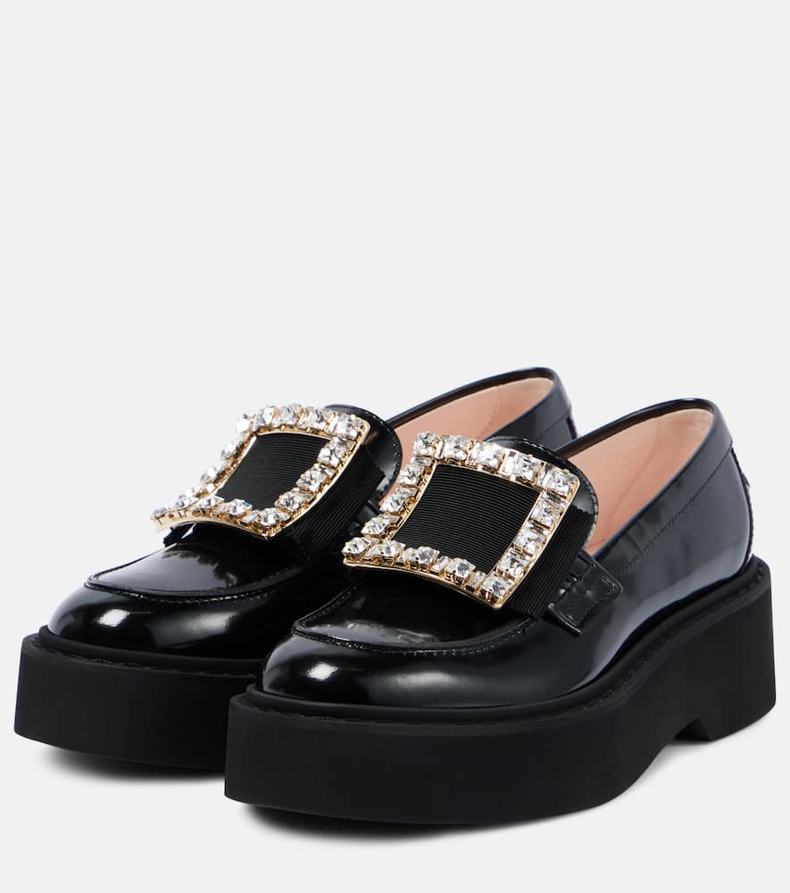 Roger Vivier Viv' Rangers embellished platform loafers