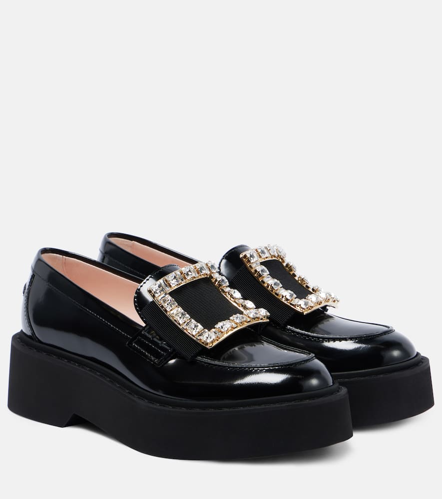 Roger Vivier Viv' Rangers embellished platform loafers