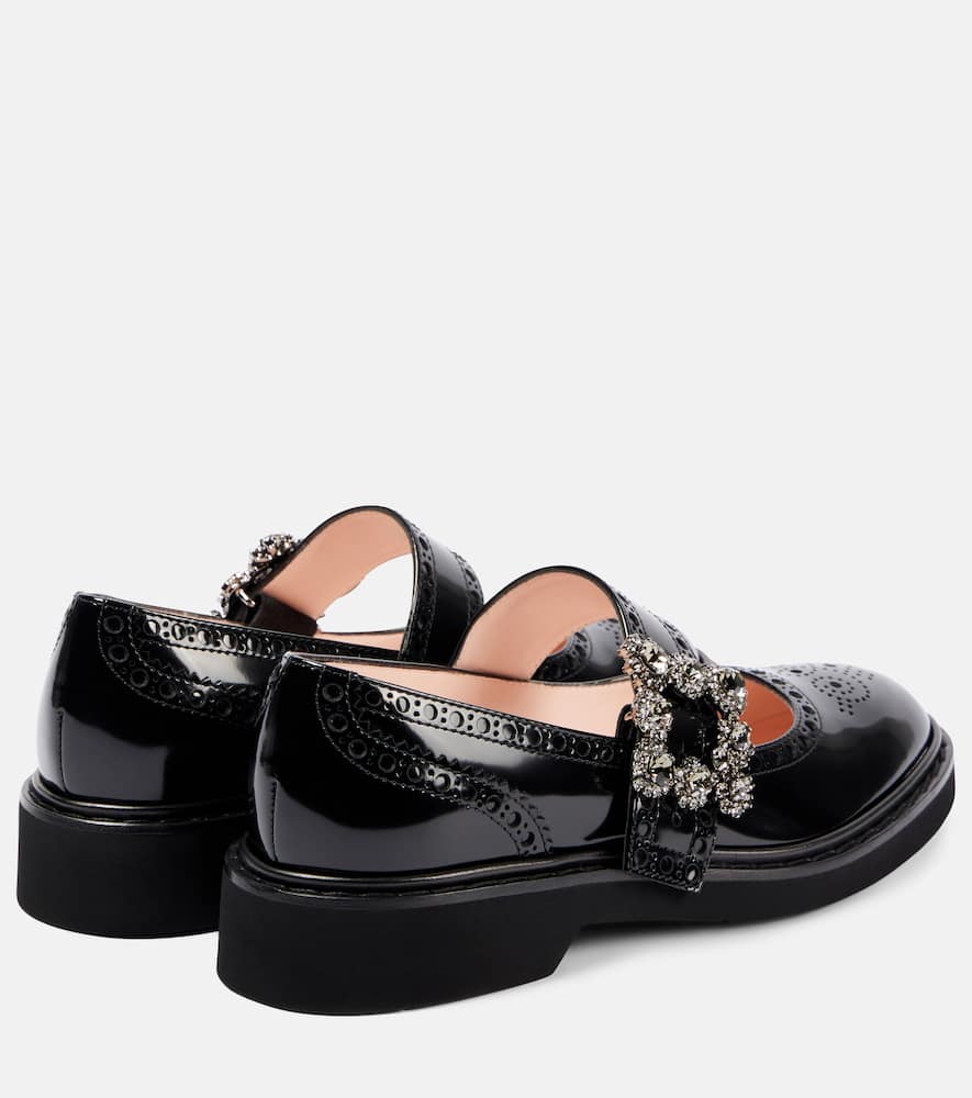 Roger Vivier Viv' Rangers patent leather Mary Jane flats