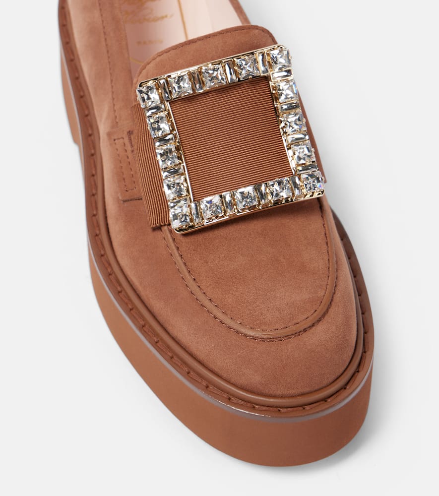 Roger Vivier Viv' Rangers suede platform loafers