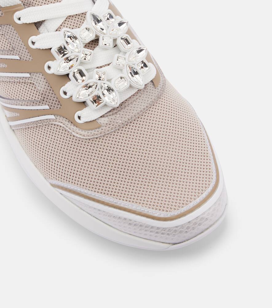 Roger Vivier Viv' Run embellished platform sneakers