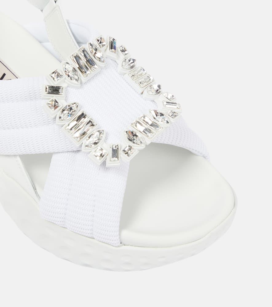 Roger Vivier Viv' Run embellished slingback sandals