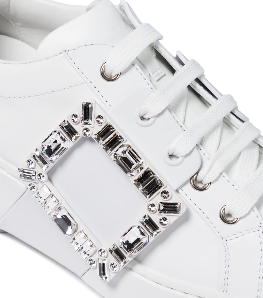 Roger Vivier Viv Skate Strass leather sneakers