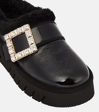 Roger Vivier Viv Winter platform leather mules