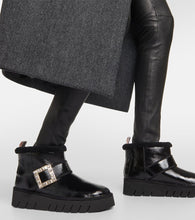 Roger Vivier Viv' Winter shearling-trimmed leather boots