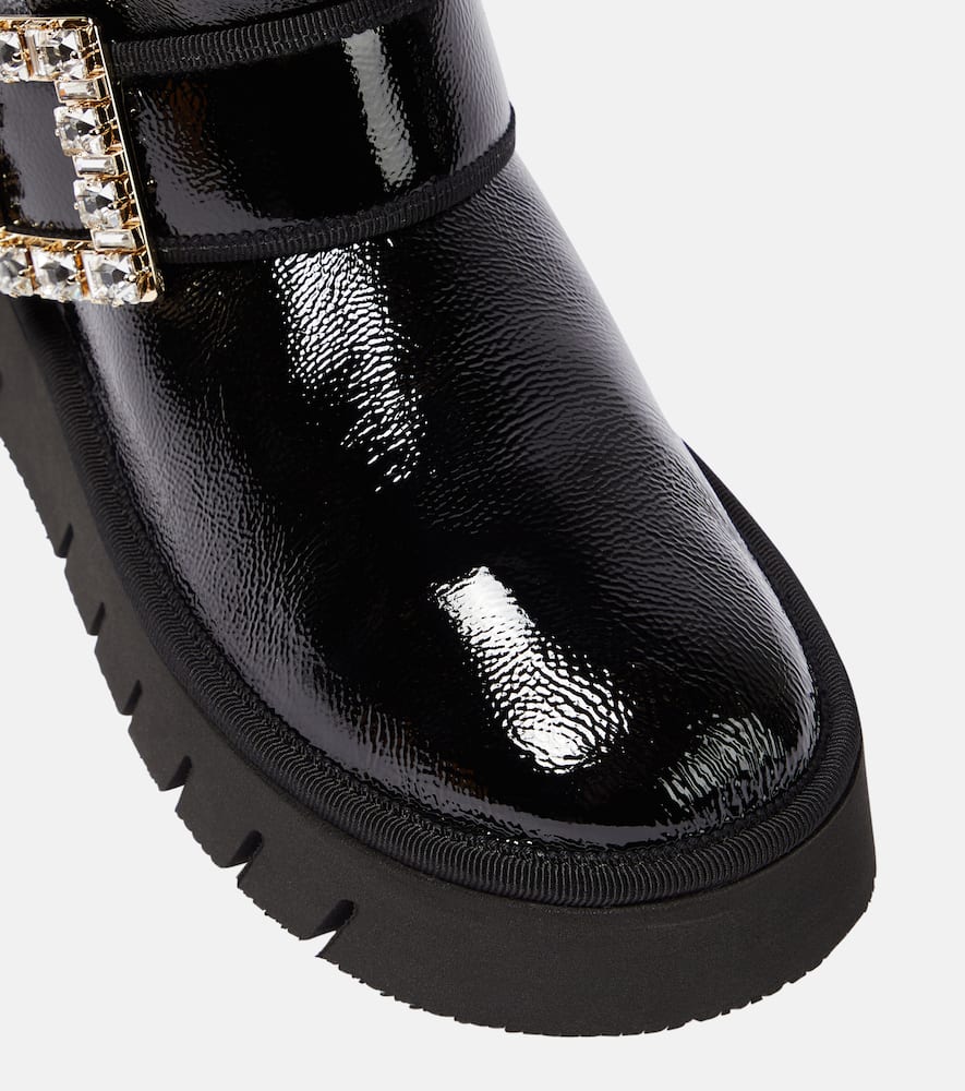 Roger Vivier Viv' Winter shearling-trimmed leather boots