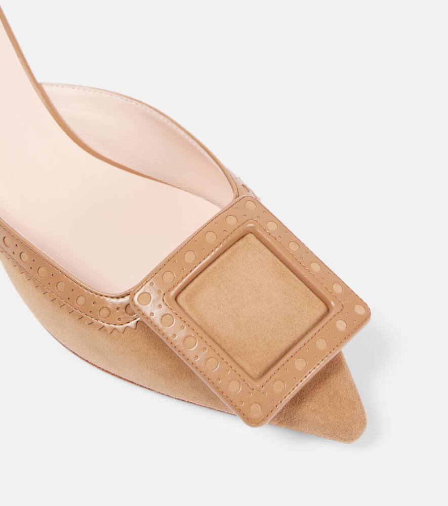 Roger Vivier Viv' in the City 45 suede mules
