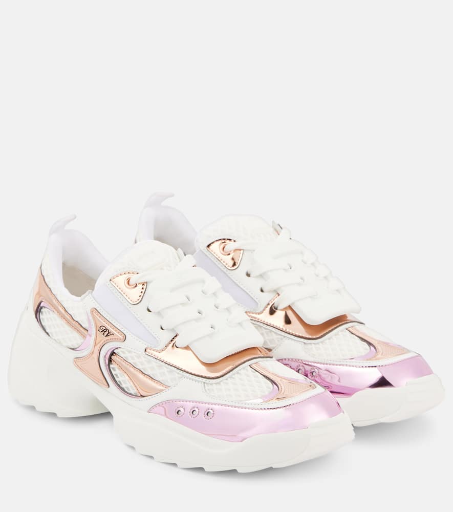 Roger Vivier Viv' on the Run leather sneakers