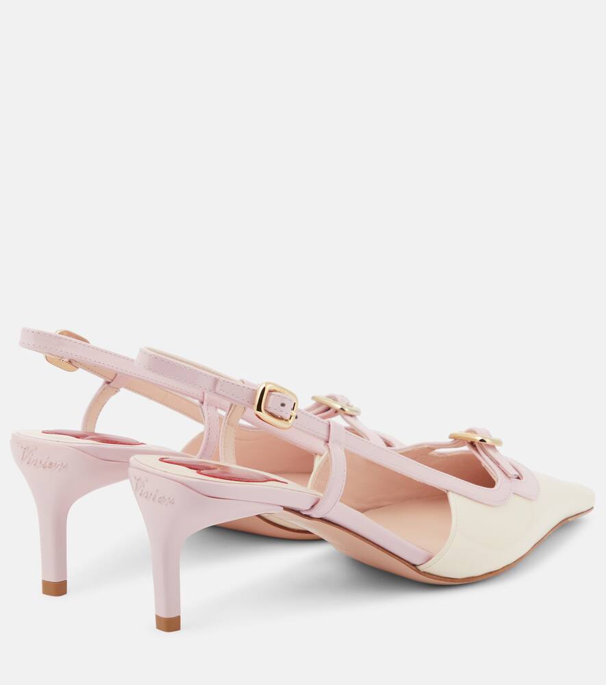Roger Vivier Viv√¢¬Ä¬ô Canard leather slingback pumps