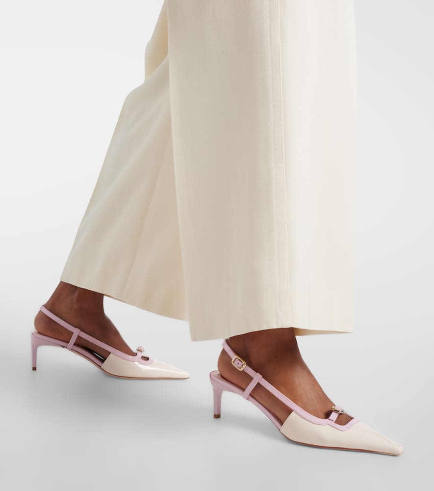 Roger Vivier Viv√¢¬Ä¬ô Canard leather slingback pumps