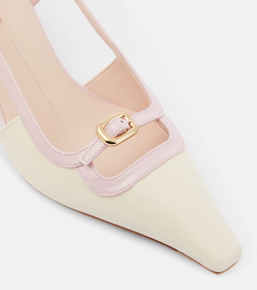 Roger Vivier Viv√¢¬Ä¬ô Canard leather slingback pumps