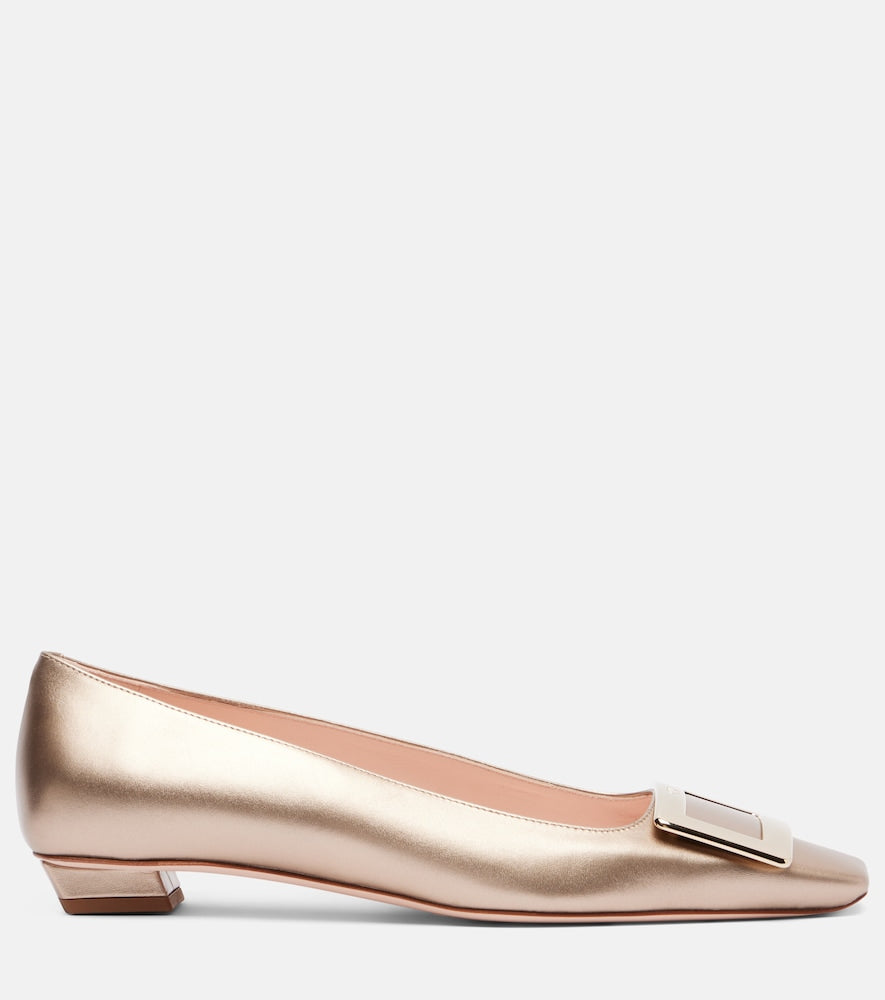 Roger Vivier Belle Vivier 25 leather ballet flats (Gold) - Ballerina Flats