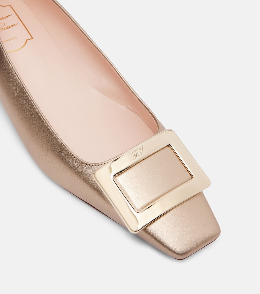 Roger Vivier Belle Vivier 25 leather ballet flats (Gold) - Ballerina Flats