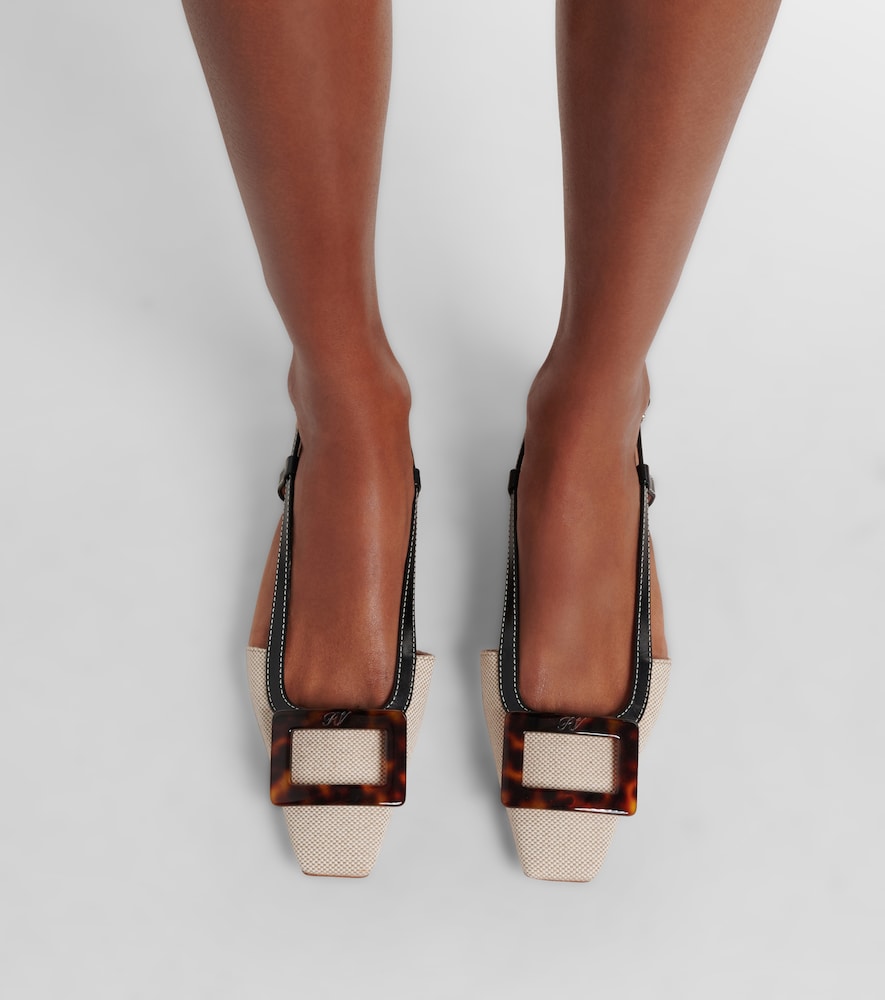 Roger Vivier Belle Vivier 25 slingback pumps (Beige) - Ballerina Flats