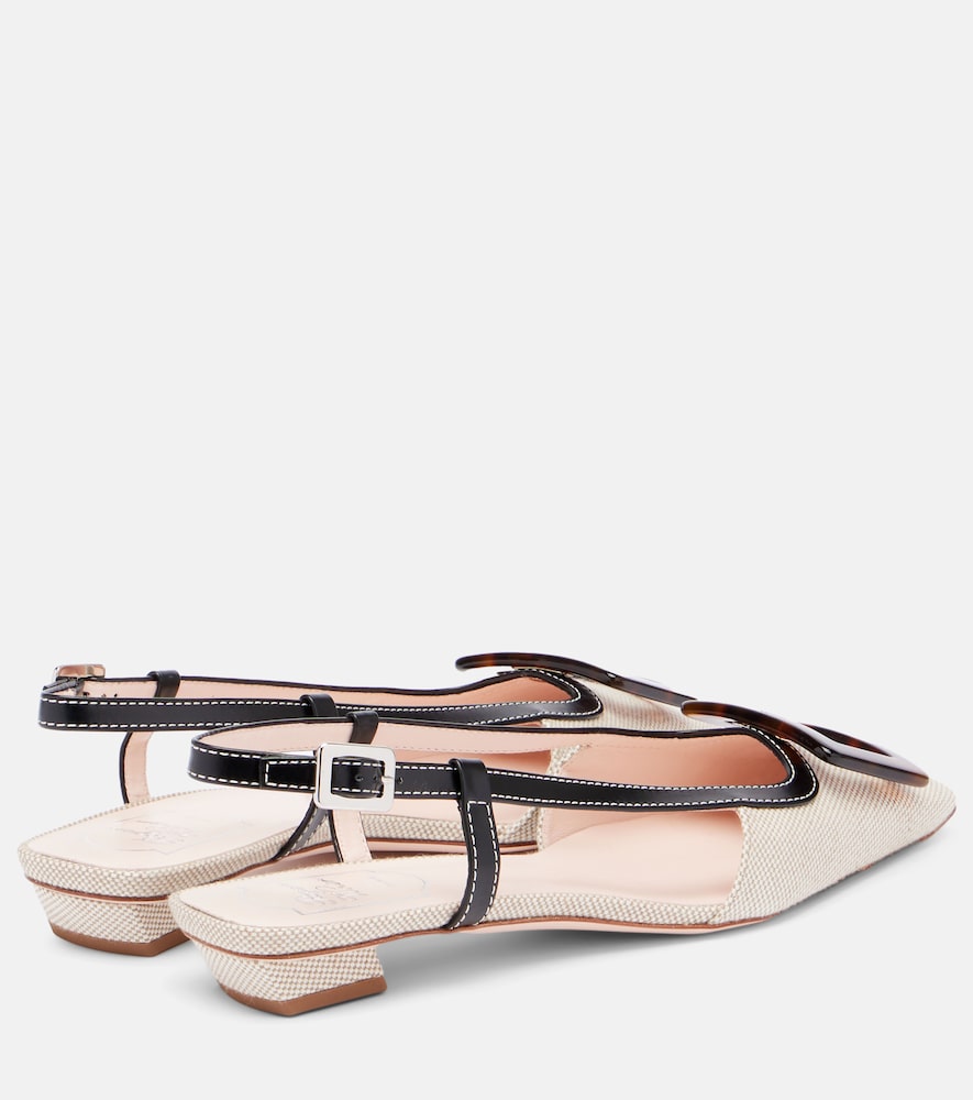Roger Vivier Belle Vivier 25 slingback pumps (Beige) - Ballerina Flats