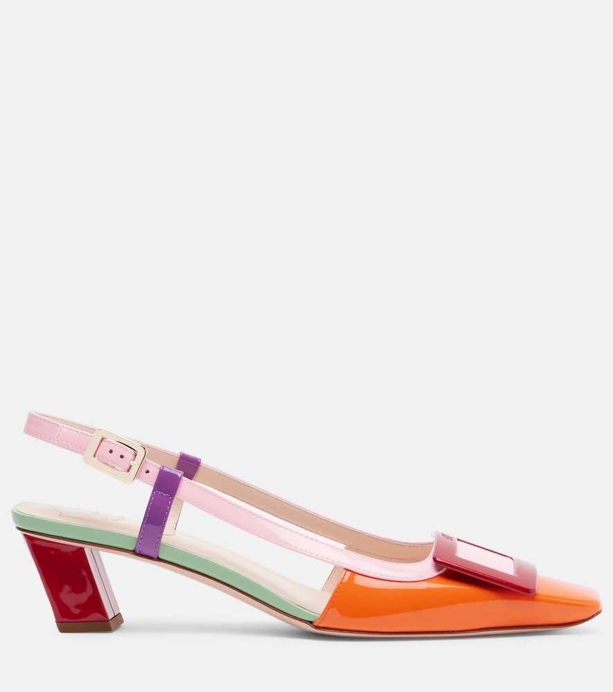 Multicoloured Roger Vivier Belle Vivier leather slingback pumps - Mid Heel Pumps