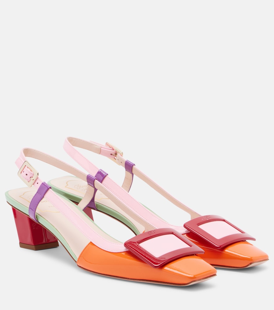 Multicoloured Roger Vivier Belle Vivier leather slingback pumps - Mid Heel Pumps
