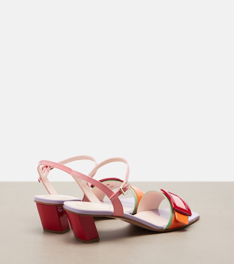 Roger Vivier Belle Vivier patent leather sandals - Multicoloured Heeled Sandals