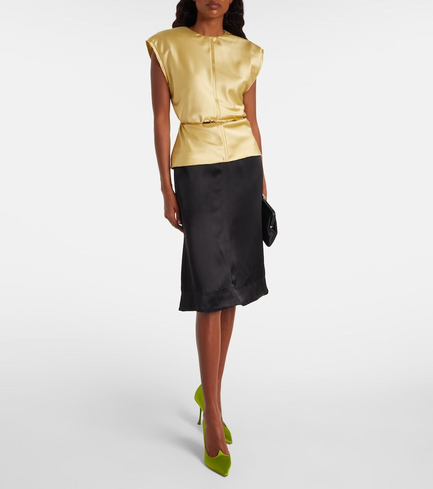 Roger Vivier I Love Vivier 100 satin pumps in Green - High-Heel Pumps