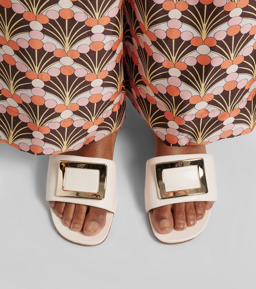 White Roger Vivier Leather slides - Slides