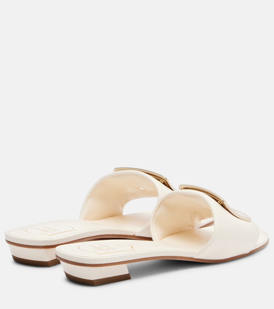 White Roger Vivier Leather slides - Slides