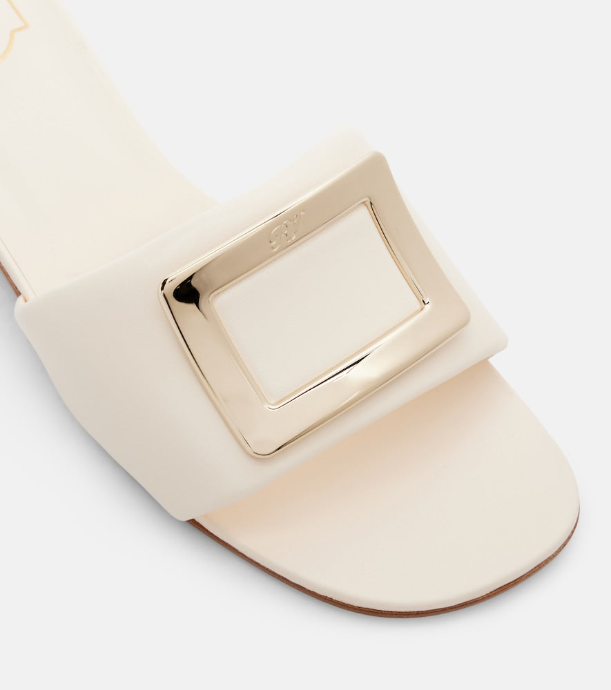 White Roger Vivier Leather slides - Slides