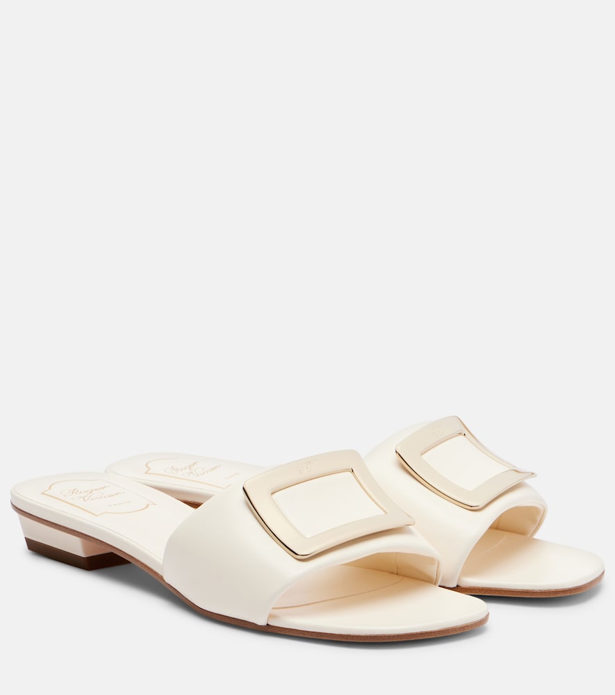 White Roger Vivier Leather slides - Slides