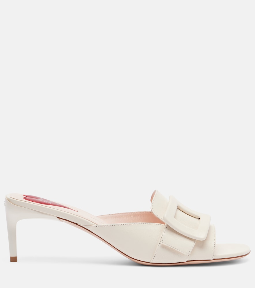Roger Vivier Viv' Canard leather mules in White - Heeled Sandals