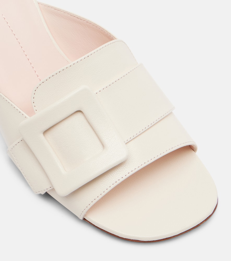 Roger Vivier Viv' Canard leather mules in White - Heeled Sandals