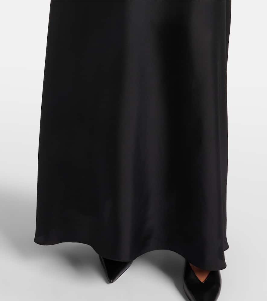 Rohe Silk-trimmed wool-blend gown