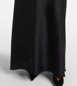 Rohe Silk-trimmed wool-blend gown