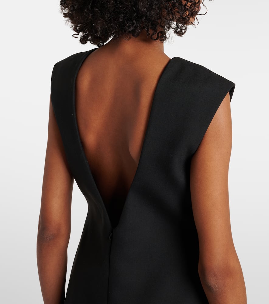 Rohe Silk-trimmed wool-blend gown