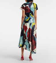 Roksanda Adriana printed satin midi dress