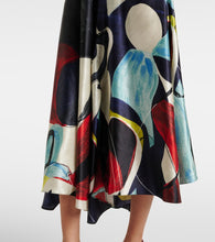 Roksanda Adriana printed satin midi dress